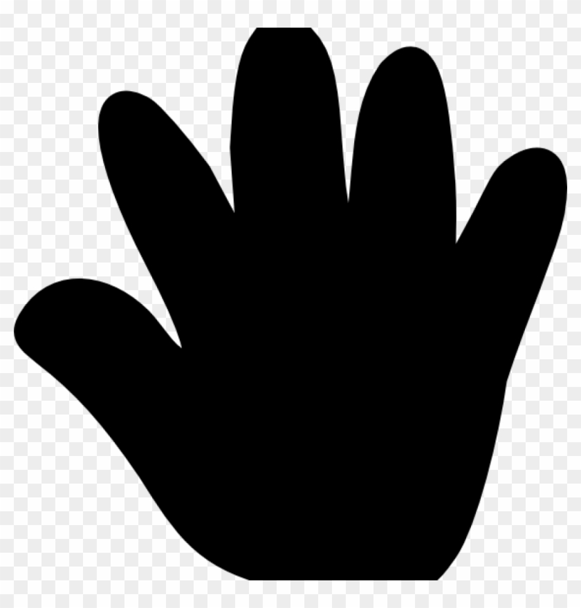 Handprint Outline Child Handprint Black Clip Art At - Baby Hand Prints Silhouette #266619