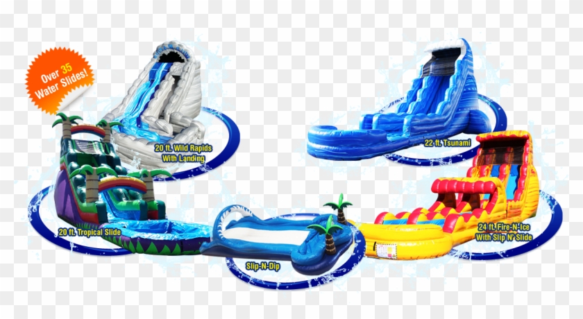 Ez Inflatables 22 Ft. Fire And Ice Slip And Slide - #266903