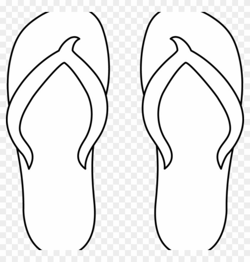 Flip Flop Clip Art Free Flip Flops Clipart Black And - Draw A Flip Flop #267911