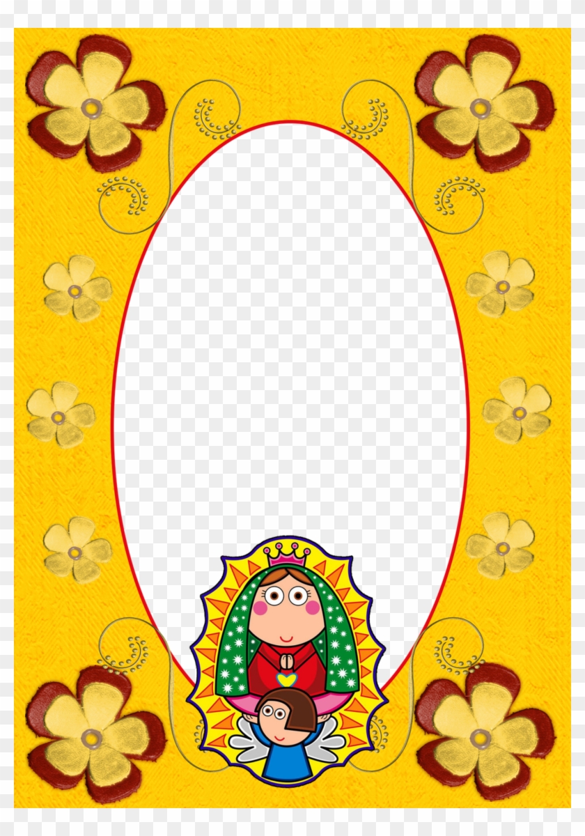 Imágenes Para Colorear De La Virgencita Plis - Marcos De La Virgen Maria #1759790
