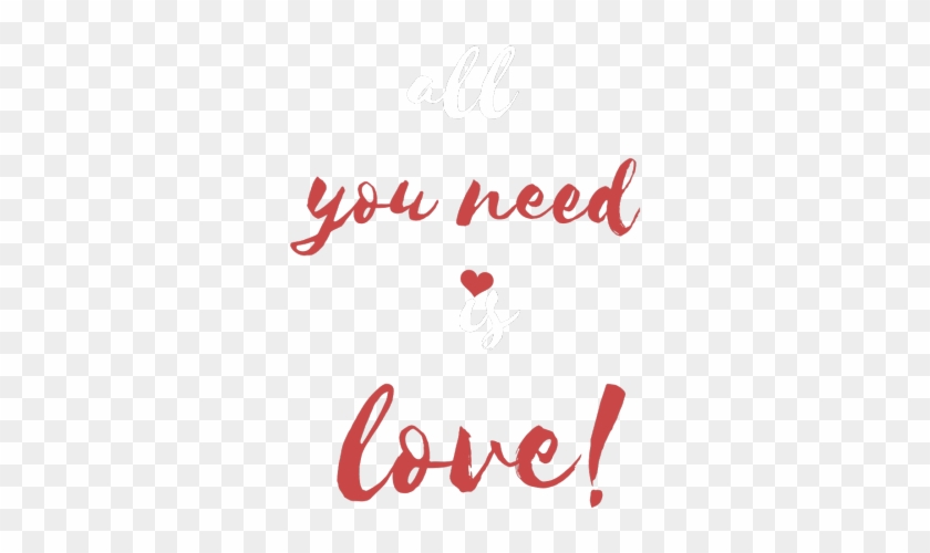 T-shirt All You Need Is Love Czarna - Calligraphy #1760185