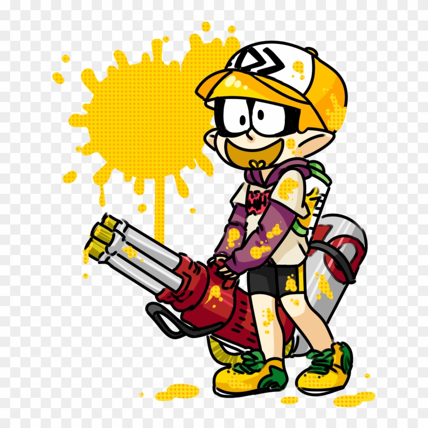 The Newest Splatoon Weapon, The Hydra Splatling, Looks - Cartoon #1760457