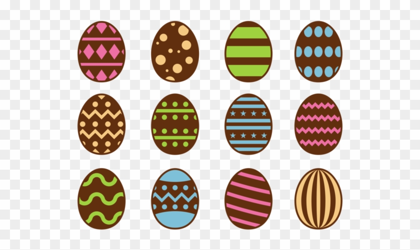 Chocolate Easter Eggs Icons Vector - 베이비 이모티콘 #1761213