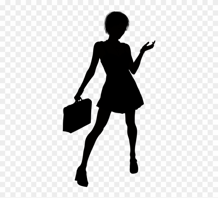 Silhouette Woman Free Image On Pixabay Girl - Holding Black Silhouette Of Woman With Purse Png #1762378