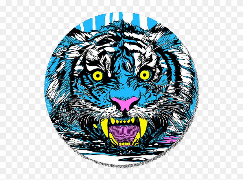 Clip Art Black And White Transparent Tiger Blue - Clip Art Black And White Transparent Tiger Blue #1762602