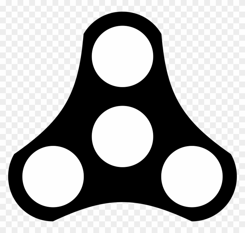 Fidget Spinner Svg Black And White - Spinner Vector #1762638
