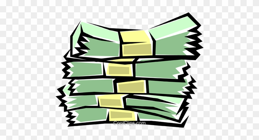 Bundles Of Cash Royalty Free Vector Clip Art Illustration - Stack Of Cash Clipart #1763001