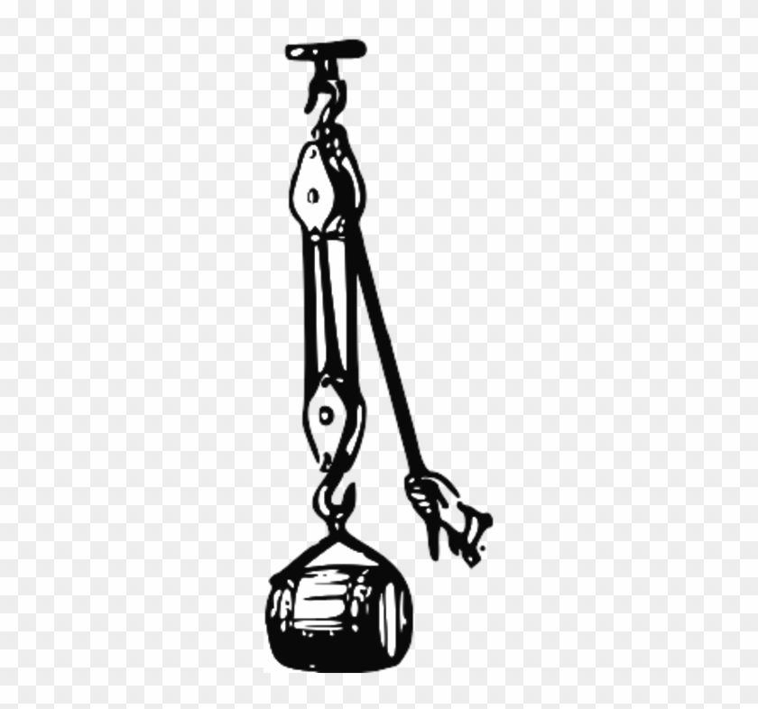 Pulley Clipart - 375×1024 - Block And Tackle Pulley System #1764682