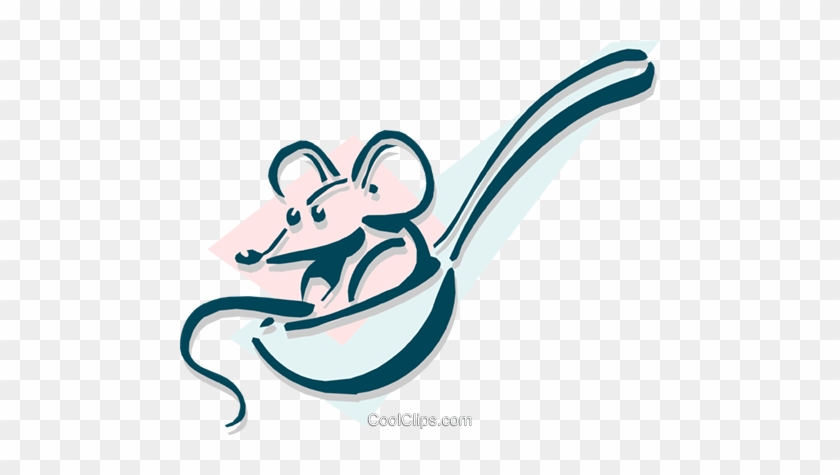 Ratón En Un Concepto Cuchara Libres De Derechos Ilustraciones - Ratón En Un Concepto Cuchara Libres De Derechos Ilustraciones #1764941