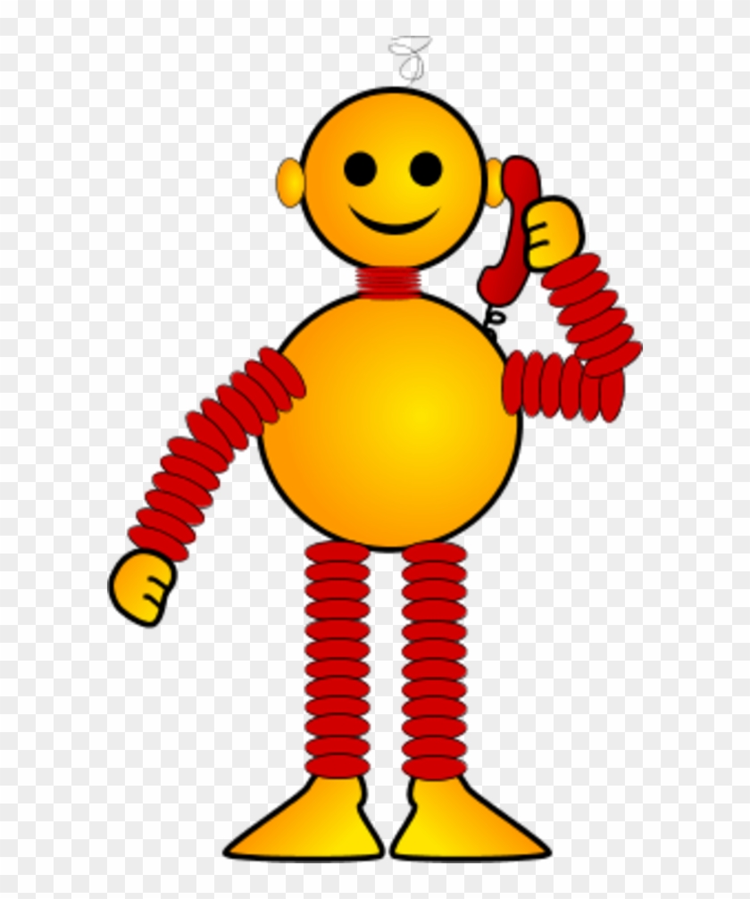 Robot Talking On Telephone - Tongue Twister Robot #268179