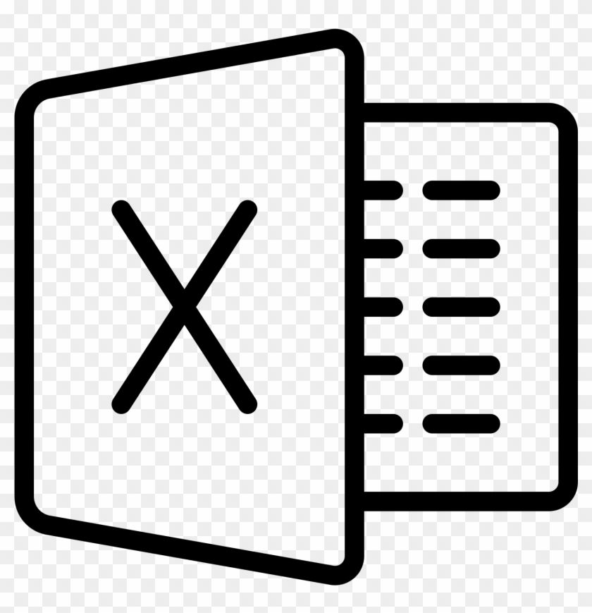 Microsoft Excel Icon - Excel Logo Black And White Transparent #269085