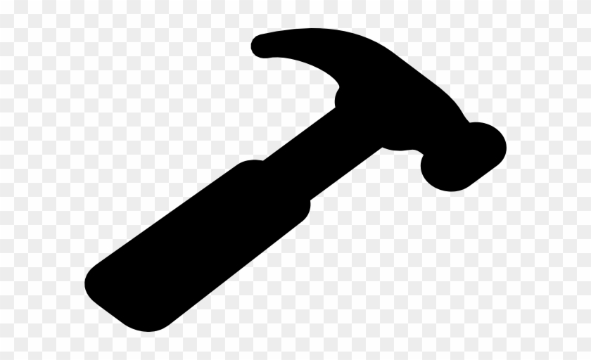 Hammer Clip Art Silhouette Download Vector Clip - Black And White Hammer #44673