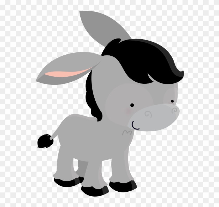 Fantoches Para História - Cute Donkey Clipart #46300