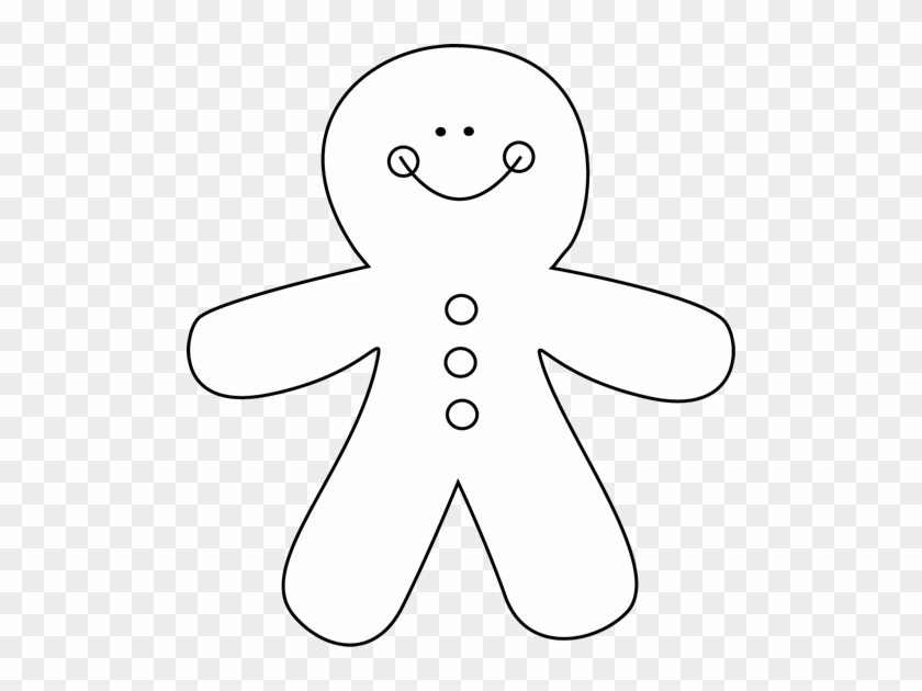 Gingerbread Man Man Black And White Clipart Clipart - Man Clipart White #48209