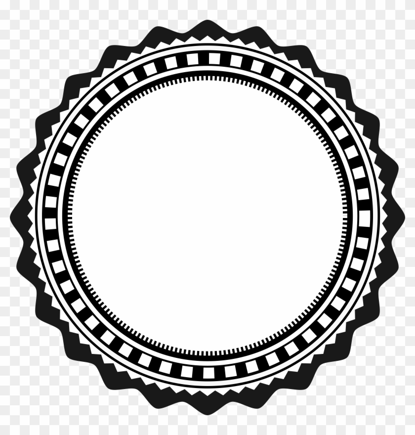 Badge Black And White Clipart - Png Bage #48505