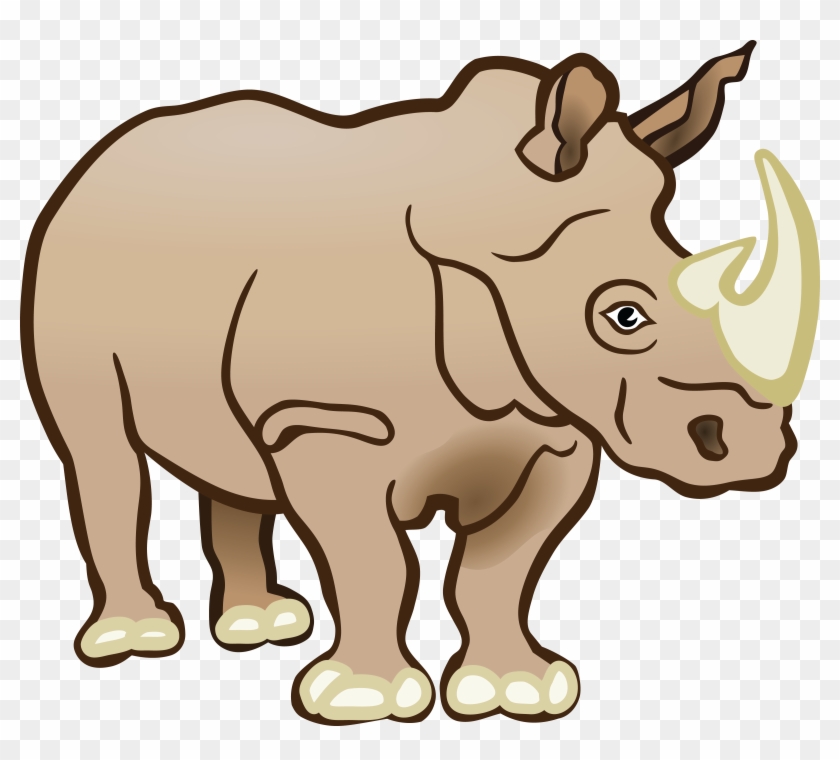 Free Clipart Of A Rhino - Clip Art #49025