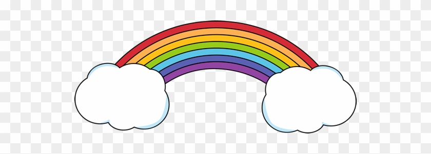 Rainbow Clip Art - Rainbow Clipart With Clouds #49349