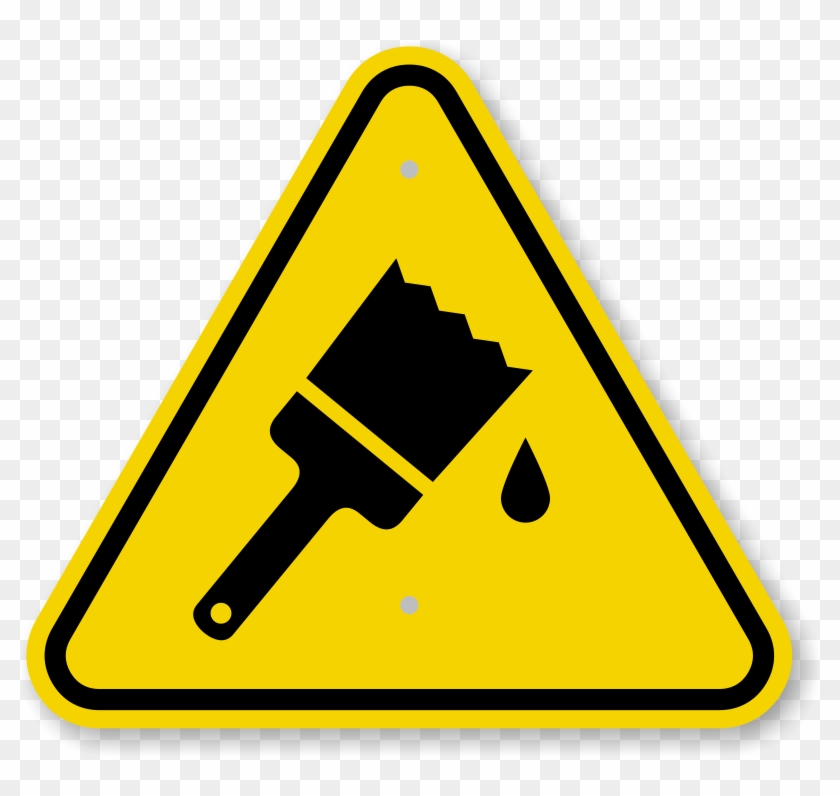 Caution Wet Paint - Empresa De Camera De Segurança #49651