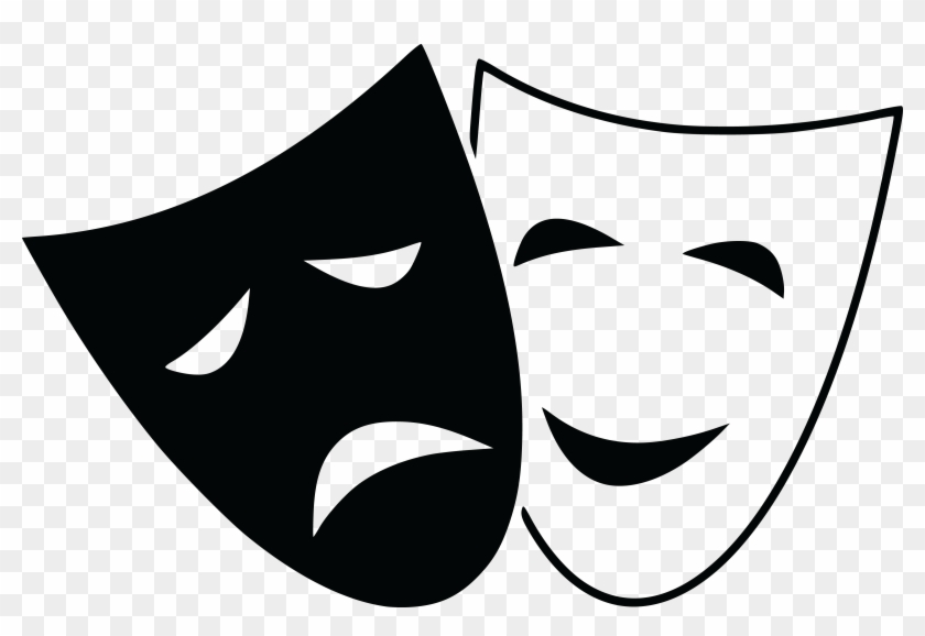- Eps, - Svg, - Free Clipart Of Theater Masks - Comedy And Tragedy Masks #49846