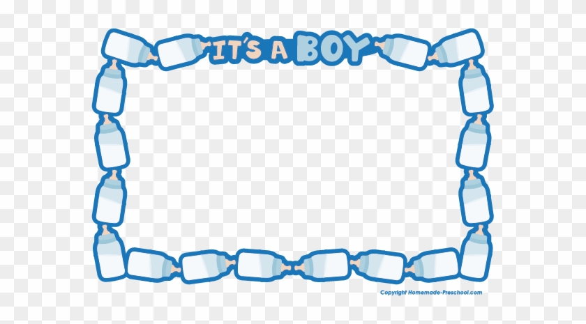 Baby Shower Clipart - Invitation Border Baby Shower Boy #50353