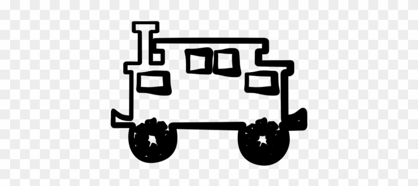 Train Caboose Clip Art Black And White - Train #50502