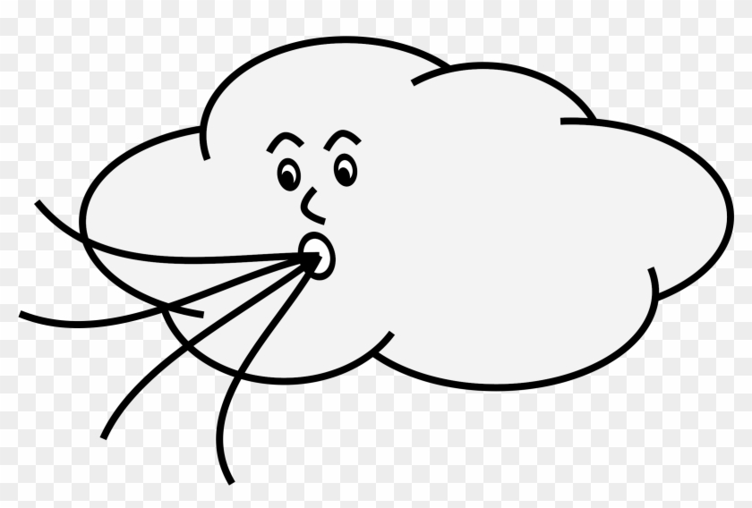 Clipart - Cartoon Wind Blowing #50676