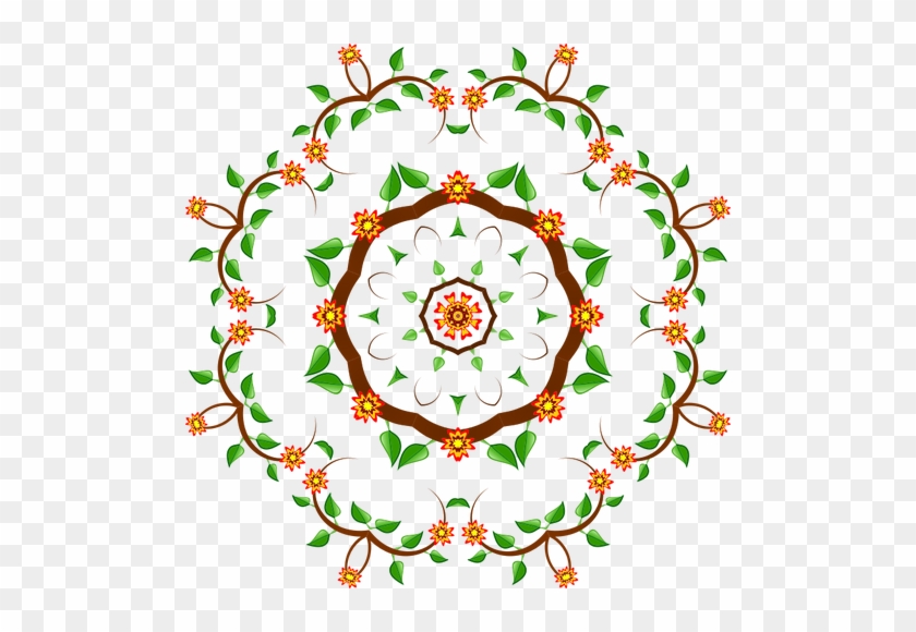 Round Shaped Color Flower Tree Design Illustration - Business System #271499