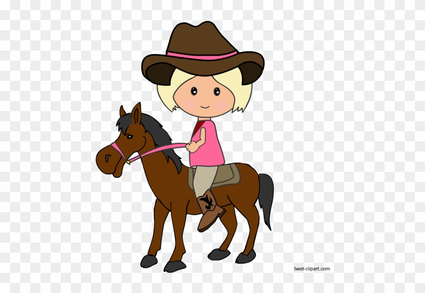 Cowgirl Riding A Horse Free Western Clip Art Image - Cowboy #271618