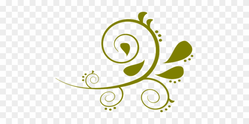 Paisley Flourish Vine Floral Green Plant S - Free Paisley Clip Art #271966