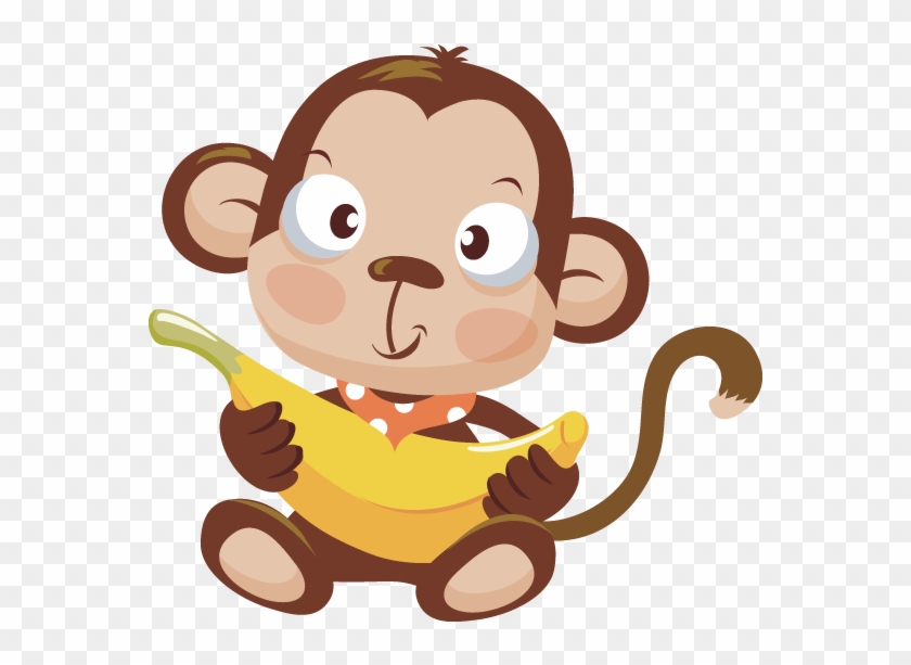 Image Of Baby Monkey Clipart 7 With Banana Clip - Baby Monkey Clipart Png #272771