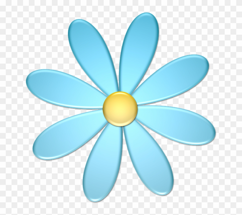 Blue Flower Clipart 6, - Clip Art #272854