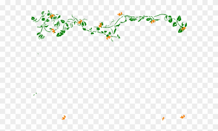 Purple Flower Vine Clip Art Borders - Floral Border Clip Art #273235