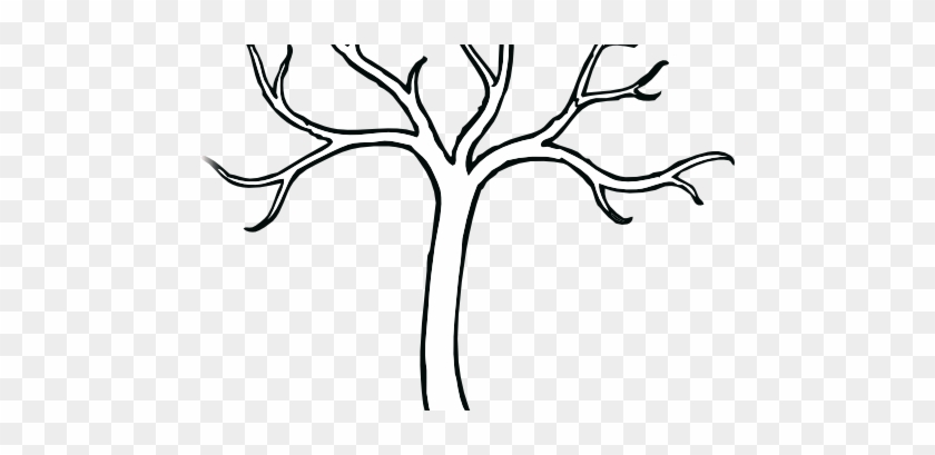 Luxury Tree Trunk Coloring Page Bare Clip Art Vector - Bare Tree Clip Art #273452