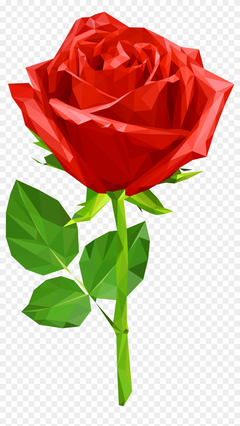 Crystal Red Rose Transparent Png Clip Art Image - Clip Art Red Roses #273578