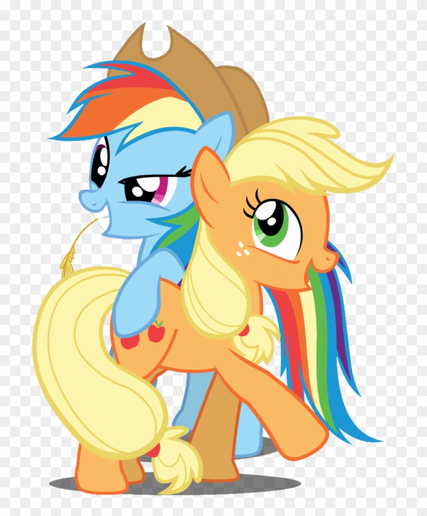 Fluttershy - Applejack And Rainbow Dash Hug #274401