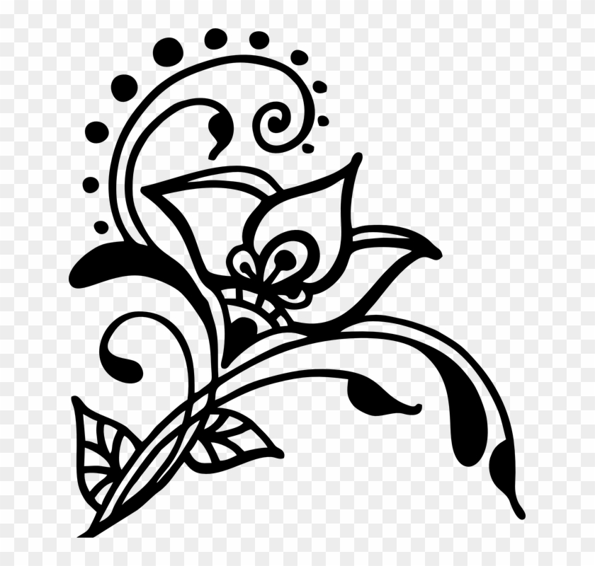 Wedding Cliparts Swirl - Henna Silhouette #274533