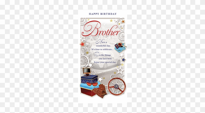 Brother C72 - Brother Birthday Card - Happy Birthday Steering Wheel, #275486