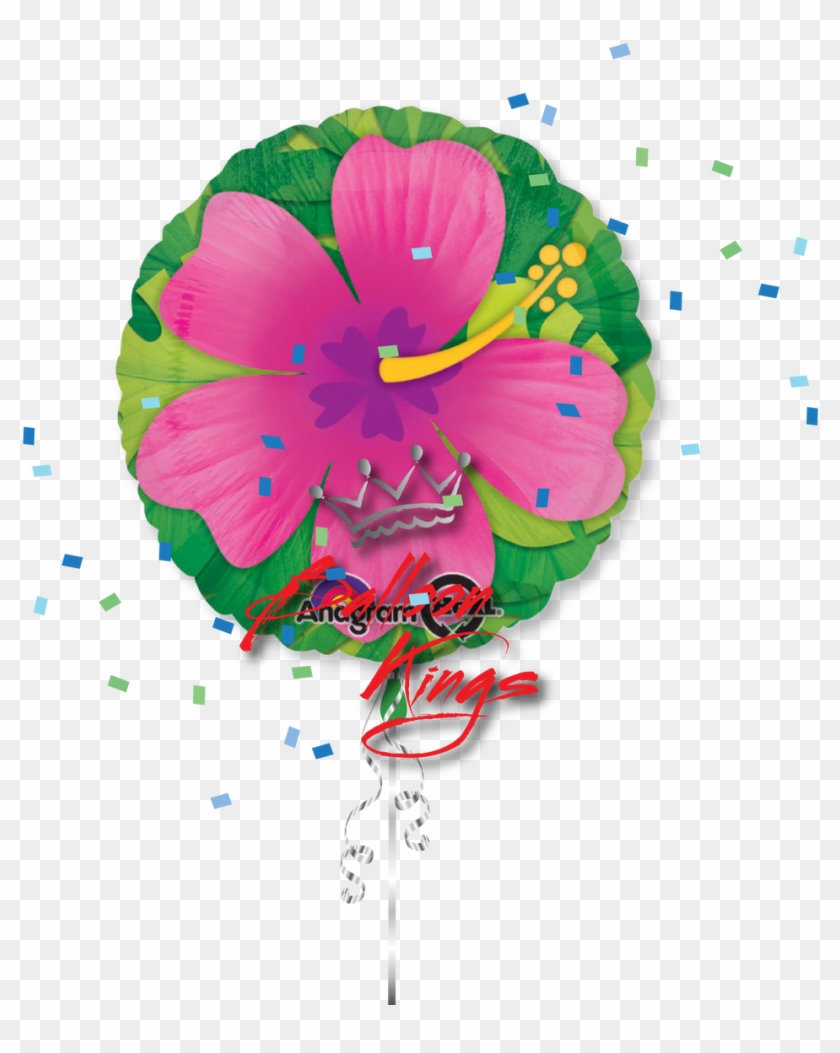 Pink Tropical Hibiscus - Anagram International Bouquet Tropical Hibiscus Balloon, #275565