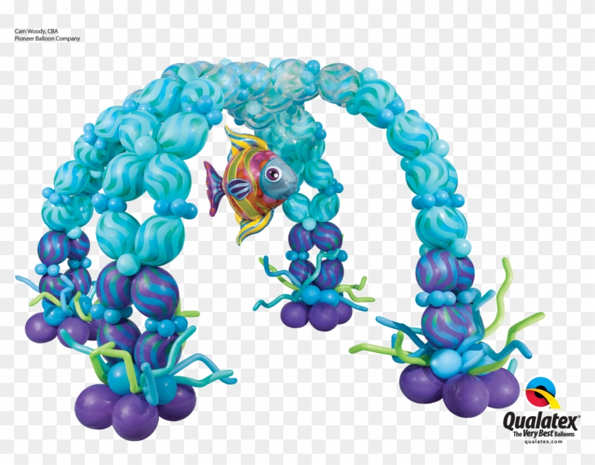 To Learn How To Make This Criss-cross Arch By Cam Woody, - Under The Sea Balloon Arch #275653