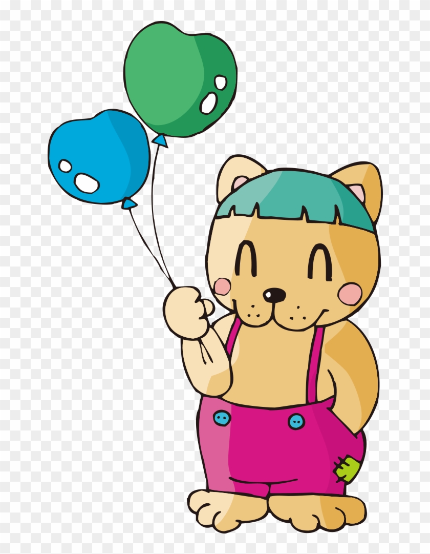 Cat Cartoon Balloon Illustration - Cat Cartoon Balloon Illustration #275886