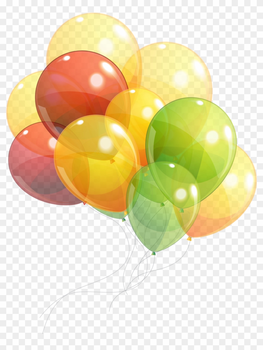 Render Ballon Multicolore Ballons Multicolores Fete - Ballon Sur Fond Transparent #276193
