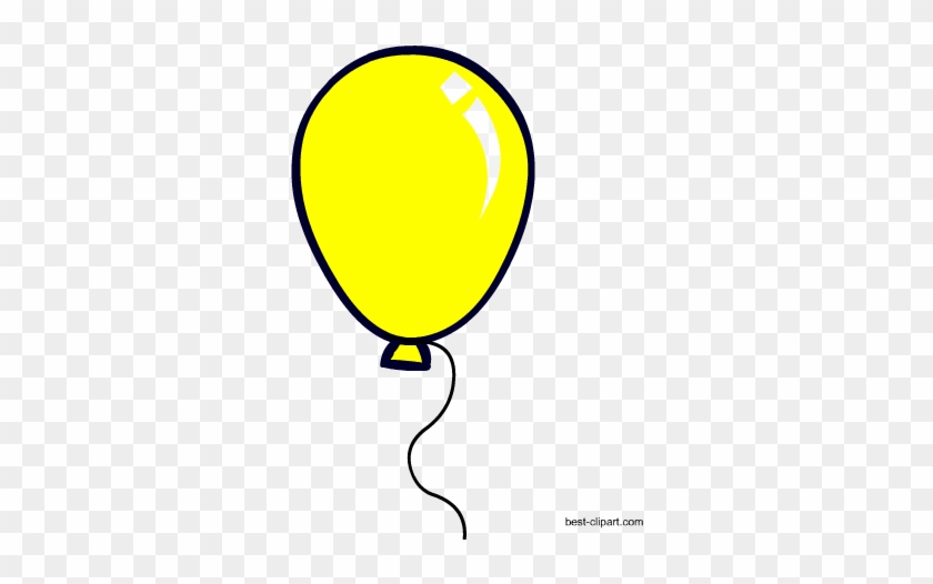 Yellow Balloon Free Clip Art - Clip Art #276756