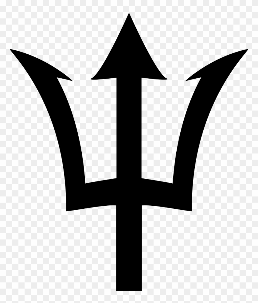 Percy Jackson Trident Clipart - Barbados Flag #277271
