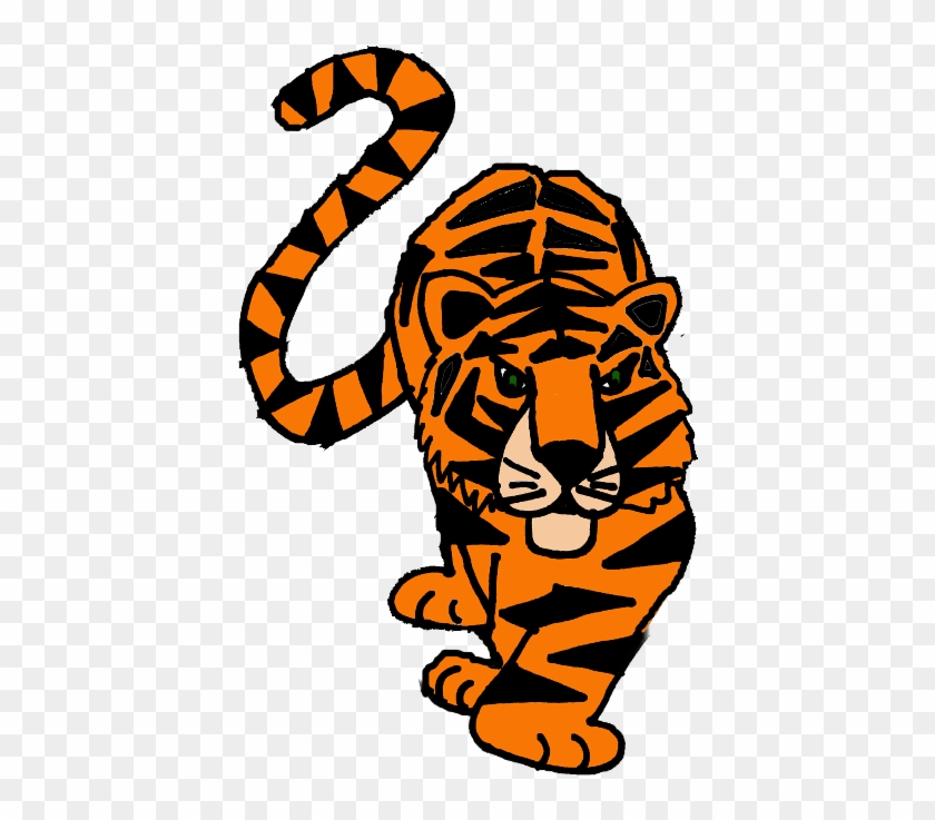 Tiger Cat Terrestrial Animal Clip Art - 3drose Awesome Prowling Tiger Art Abstract, Ceramic #277443