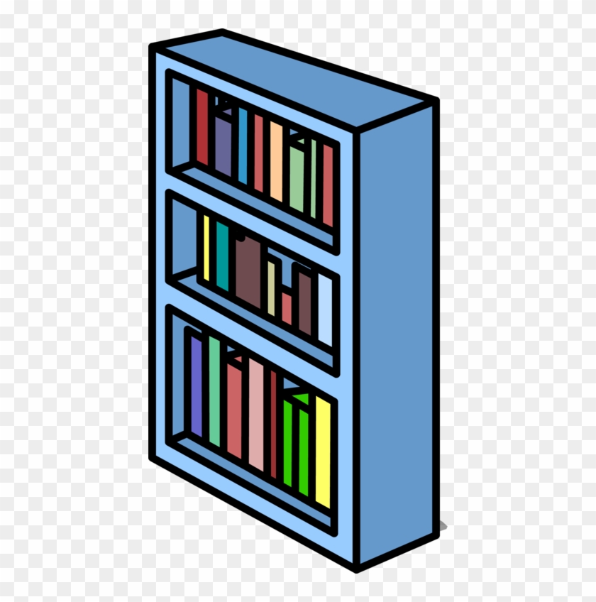 Blue Bookshelf Sprite 007 - Bookshelf Transparent Png #278158