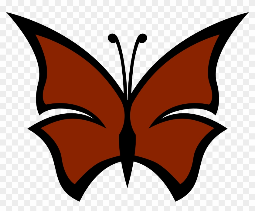 Brown And Blue Butterfly Clip Art - Butterfly Clip Art #278489