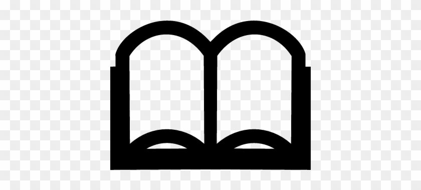 Open Book Icon Vector - Library Black Icon Transparent #278549