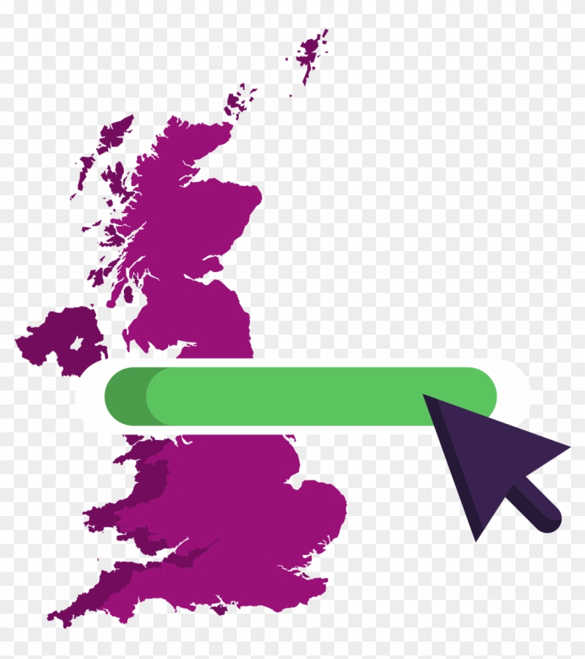4 Icons Enter Postcode - Uk Silhouette #278645