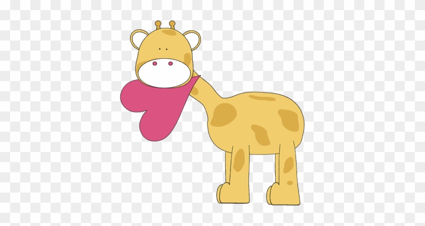 Baby Pink Giraffe Clip Art Free - Valentines Day Cute Clipart #278774