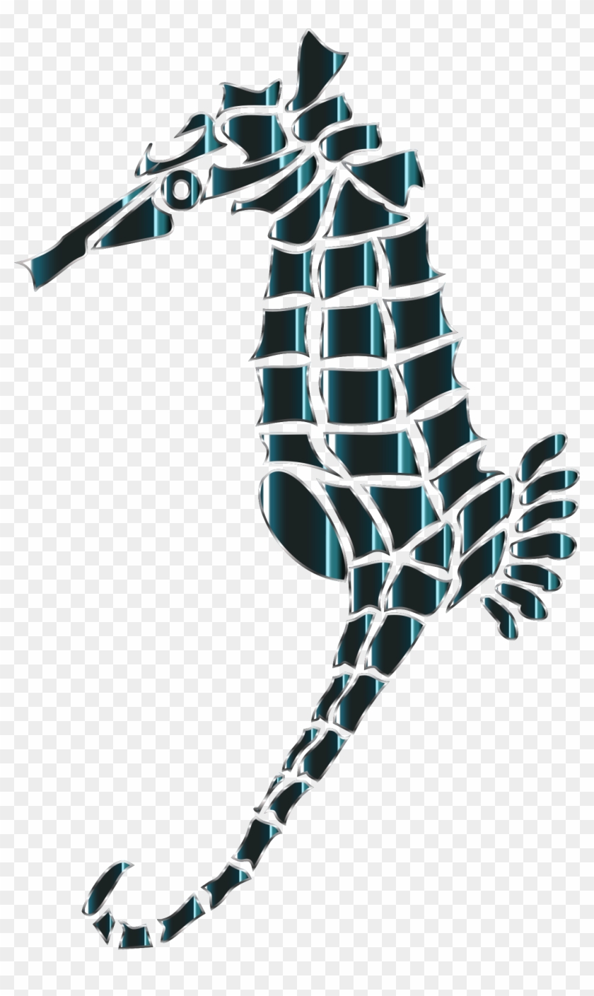 Big Image - Best Gift - Bioluminescent Stylized Seahorse Silhouette #278985
